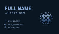 Abstract Blue Liquid Business Card