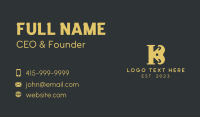 Elegant Letter K Business Card Design