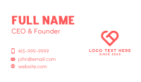 Heart Letter D Charity  Business Card Design