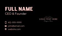 Luxury Minimalist Wordmark Business Card