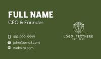 Leaf Shield Line Art Business Card