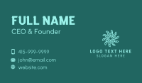 Blue Snowflake Flower Business Card