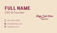 Pretty Calligraphy Wordmark Business Card