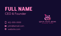 Bird Infinity Ribbon Business Card Design