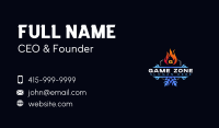 Snowflake Fire Heating Business Card