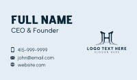 Advertising Startup Reflection Letter H Business Card