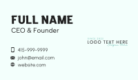 Minimalist Fashion Script Wordmark Business Card Design