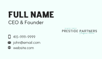 Minimalist Fashion Script Wordmark Business Card