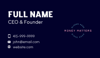 Circle Neon Wordmark Business Card