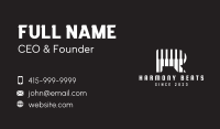 Piano Instrument Letter R  Business Card