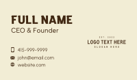 Generic Vintage Wordmark Business Card Design