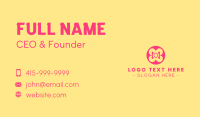 Simple Ribbon Button  Business Card Design