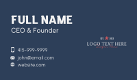 Fashion Business Wordmark Business Card