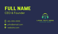 Headphones Radio Tower Business Card Design