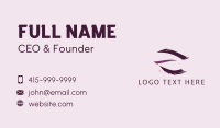 Purple Glam Eyelashes  Business Card