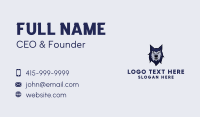 Mad Wild Wolf Mascot Business Card