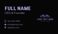 Neon Shoe Runner Business Card