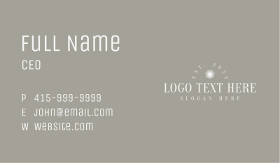 Luxury Jewelry Wordmark Business Card