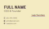 Vintage Hippie Wordmark Business Card