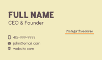 Vintage Hippie Wordmark Business Card Image Preview