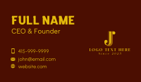 Retro Tailoring Letter J Business Card