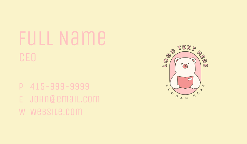 Plush Business Card example 2