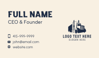 Blue Freight Truck Business Card