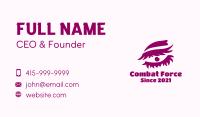 Feather Eyelash Makeup Business Card