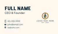 Circle Kombucha Emblem  Business Card Design