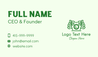 Green Camera Leaf  Business Card