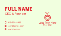 Minimalist Red Cherry  Business Card Design