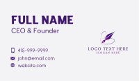 Publisher Quill Heart Business Card