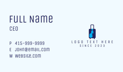 Business Travel Luggage Business Card