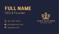 Gold Lawyer Scale Business Card Design