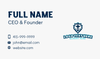 Blue Feline Esports Glitch Business Card Design
