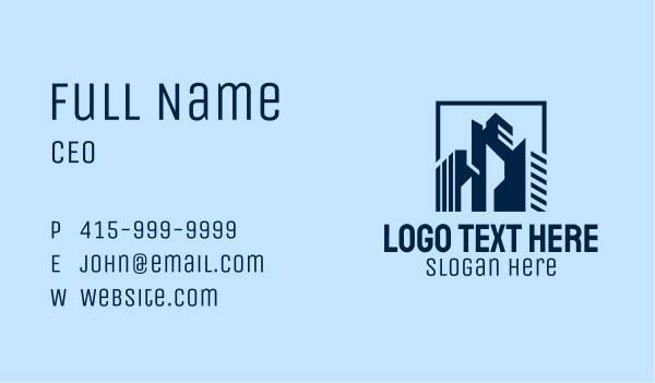 Urban Real Estate  Business Card Design Image Preview