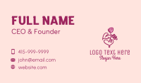 Minimalist Rose Floral  Business Card Design