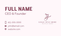 Floral Salon Letter G Business Card Design