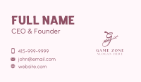 Floral Salon Letter G Business Card Image Preview