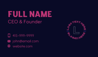 Generic Futuristic Letter Business Card