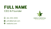 Green Cannabis Stripes Business Card