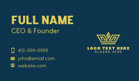 Gold Diamond Crown Business Card