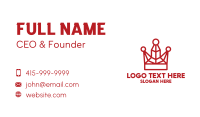 Red Crown Outline Business Card Design