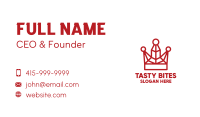 Red Crown Outline Business Card