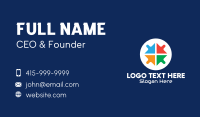 Multicolor Arrow Cursors Business Card Design