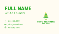 Festive Christmas Tree  Business Card Design