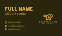 Gold Ink Letter W Business Card Image Preview