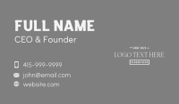 Stylish Fashion Business Wordmark Business Card