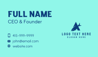 Blue Fish Letter A Business Card