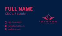 Red Wings Letter Business Card